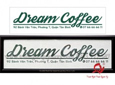Tranh Gạo Logo Dream Coffee 15 x 54
