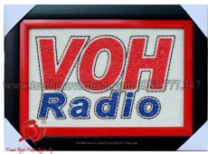 Tranh Gạo Logo VOH Radio - 20 x 31